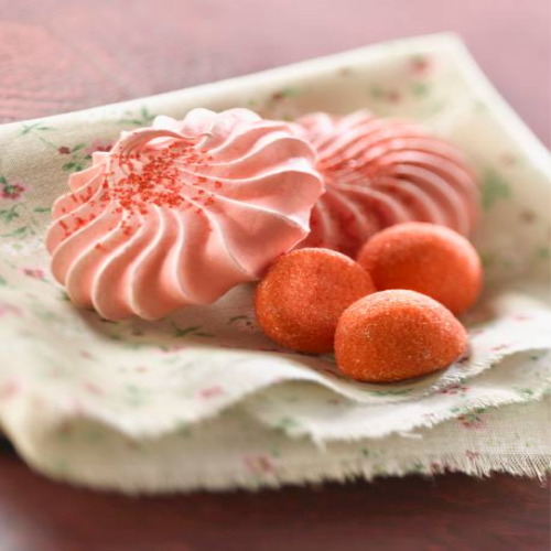 Strawberry Meringue Cookies