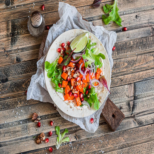 Vegan Tostadas with Mango Slaw